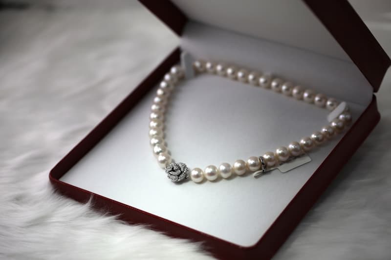 Collar perlas y plata